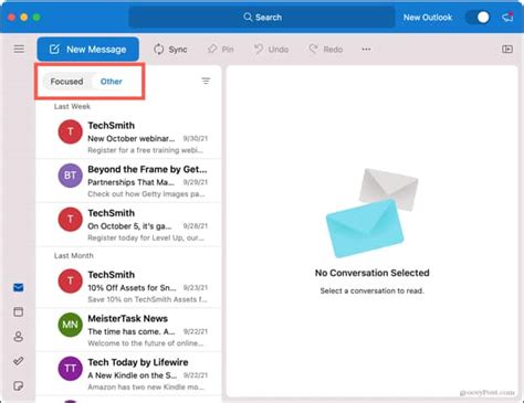 How To Use The Focused Inbox In Outlook For Mac