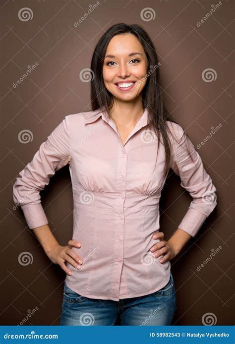 Successful Business Woman Looking Confident Stock Image Image Of Cheerful Beautiful 58982543