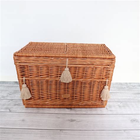 Wicker Toy Chest Christmas T Etsy