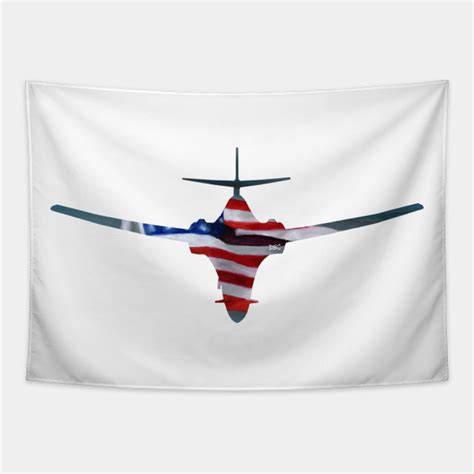 B 1 Bomber American Flag Silhouette Plane Tapestry Teepublic