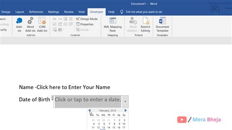 How To Create Fillable Form In Microsoft Word 2016 Youtube