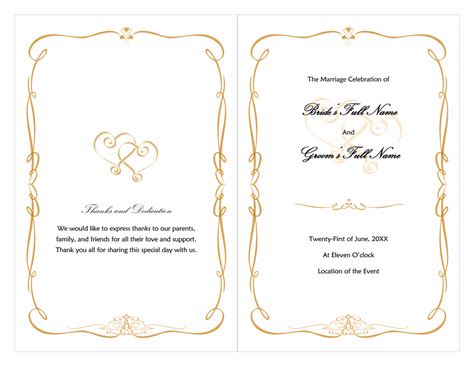 Wedding Invitation Microsoft Word Template Free Best Design Idea