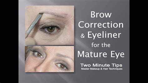 Brow Correction And Eye Liner For The Mature Eye Youtube