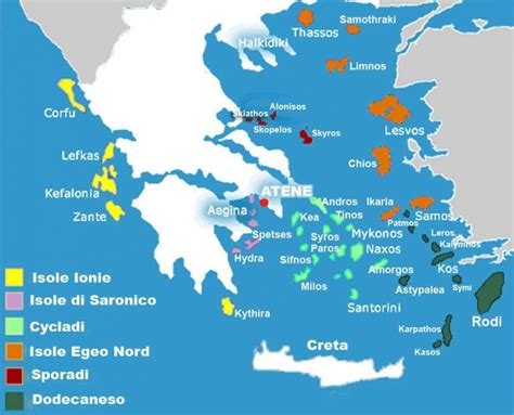 Mappa Delle Isole Greche