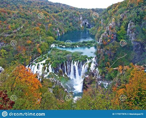 Landscape And Environment Of Plitvice Lakes National Park Or Nacionalni