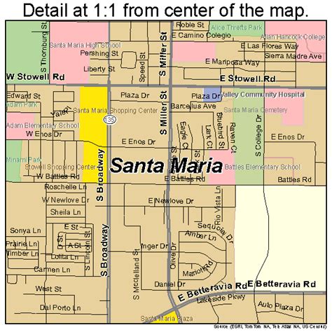 Santa Maria California Street Map 0669196
