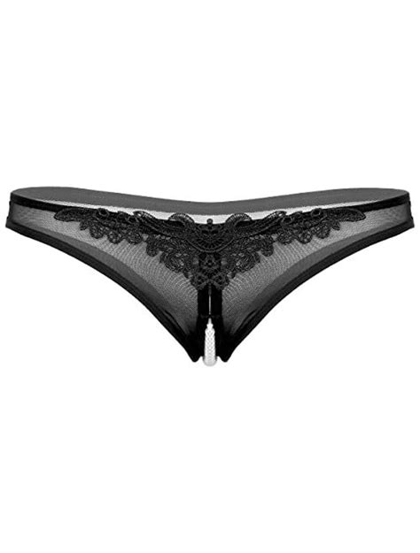 Buy Sekexi Women Pearl Lace Beads Lace Panties Erotic Thong Lingerie Underwear Online Topofstyle
