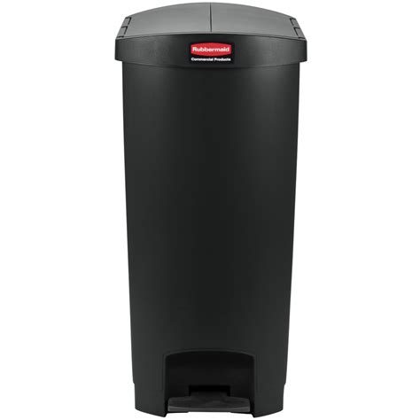 Rubbermaid 1883614 Slim Jim Resin Black End Step On Trash Can With