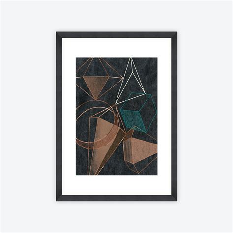 Copper Geometry Framed Art By Mind The Gap Fy