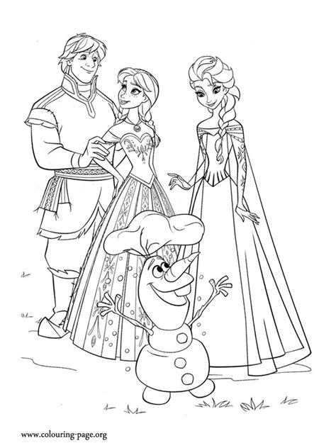 I quickly gathered them and ran to my room, hung them on the wall and admired them. Frozen - Anna, Kristoff, Elsa and Olaf happy coloring page