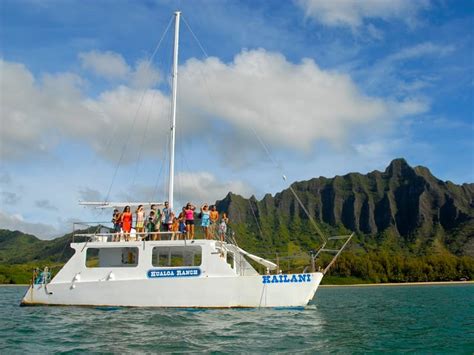Kualoa Ranch Catamaran Cruise At Kaneohe Bay Ocean Voyage Tour Open