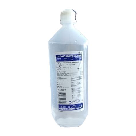 Lactated Ringers Solution 1000ml 1 Bottle Prescription Required
