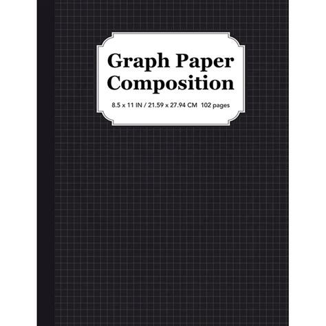 Graph Paper Composition Notebook Quad Ruled 5x5 Grid Paper For