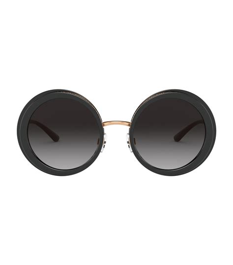 Dolce And Gabbana Black Round Sunglasses Harrods Uk