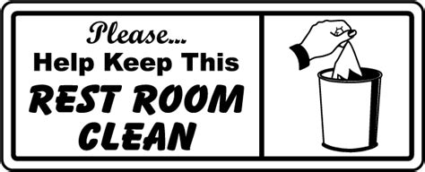 Help Keep Rest Room Clean Sign R5448 By