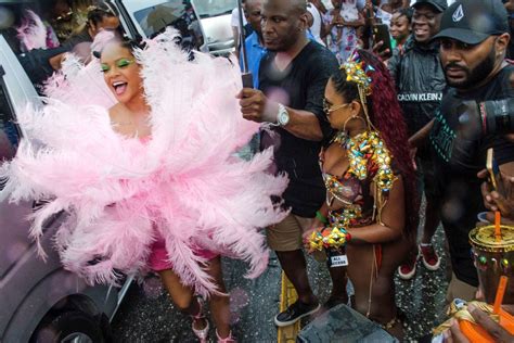 no one can get enough of rihanna s outfit at barbados crop over festival harpersbazaaruk