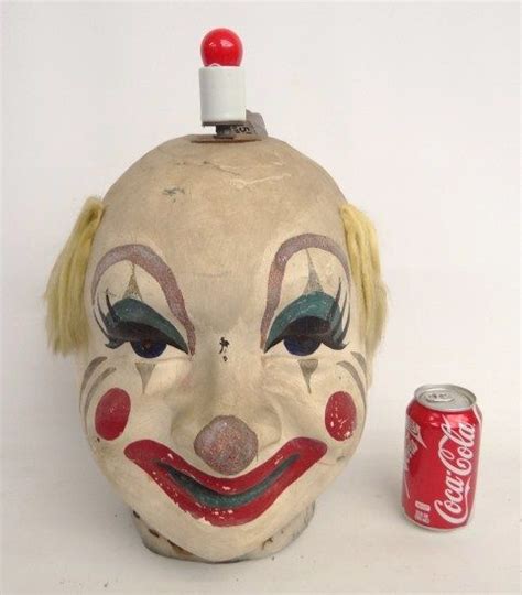 Amusement & theme parks • disney parks & activities. Vintage Composition Clown Head, Found in CT Amusement Park ...