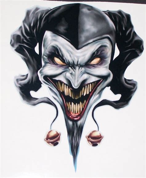 Evil Clown Jester Skull 6 X 85 Full Color Tailgate Graphic Window