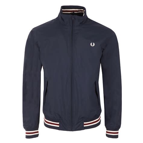 Fred Perry Funnel Neck Tipped Bomber Jacket Oxygen Clothing