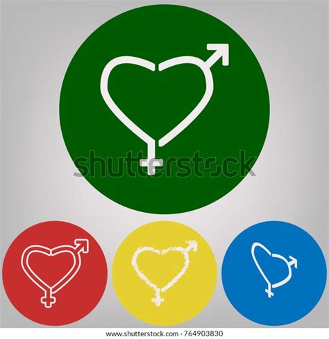 Gender Signs Heart Shape Vector 4 Stock Vector Royalty Free 764903830
