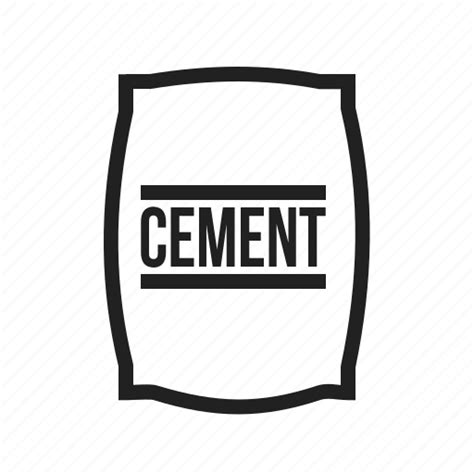 Bag, cement, concrete, construction, container, plaster, raw material icon