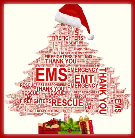 Thank You Firefighters And Merry Christmas Firefighter Emt Fire