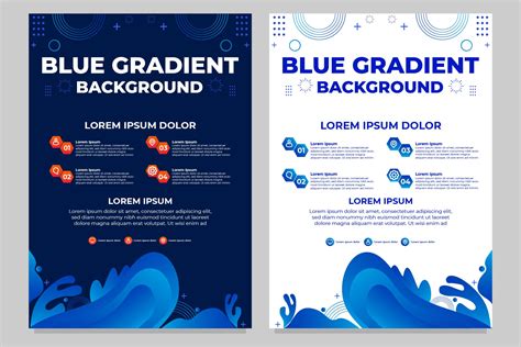 Blue Business Flyer Template Illustrator Graphics Creative Market