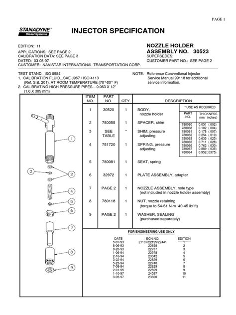 Stanadyne 30523 Pdf Calibration Machines