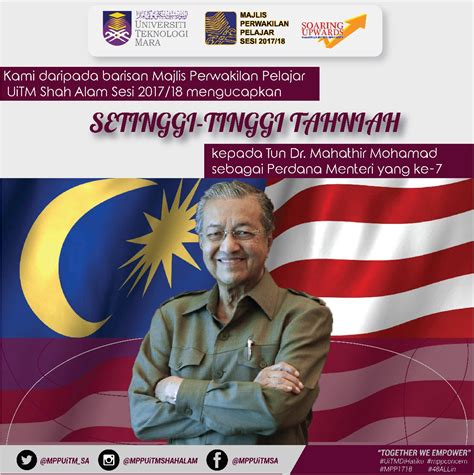 Maka lahirlah tun dr mahathir. MPP UiTM SHAH ALAM on Twitter: "Setinggi-tinggi tahniah ...