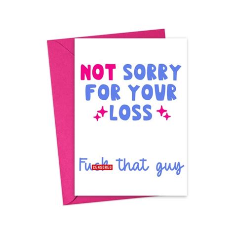 Funny Breakup Card Funny Divorce Cards Breakup Care Etsy