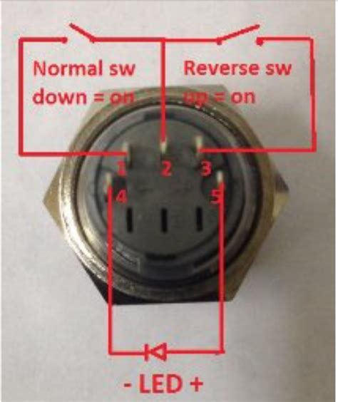 Lighted or unlighted, pushbuttons are designed to enhance manual operation with a flexible and silver or gold contacts; switches - 5 pin push button switch with LED AC wiring question - Electrical Engineering Stack ...