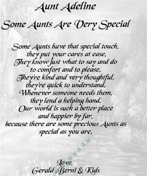 Special Aunt Poems Quotes Quotesgram Aunt Quotes