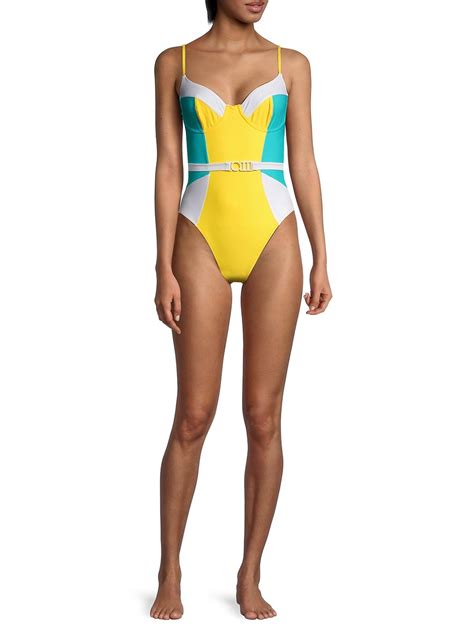 shop solid and striped the spencer colorblock one piece swimsuit saks fifth avenue