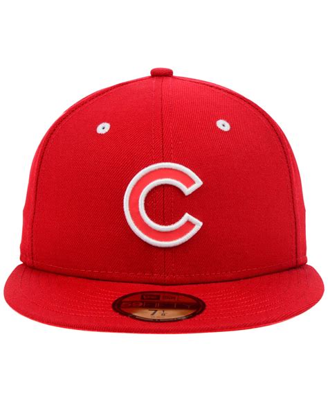 Ktz Chicago Cubs Reflective City 59fifty Cap In Red For Men Lyst