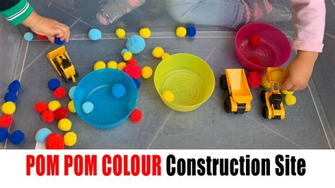 Pom Pom Colour Construction Site Happy Toddler Playtime