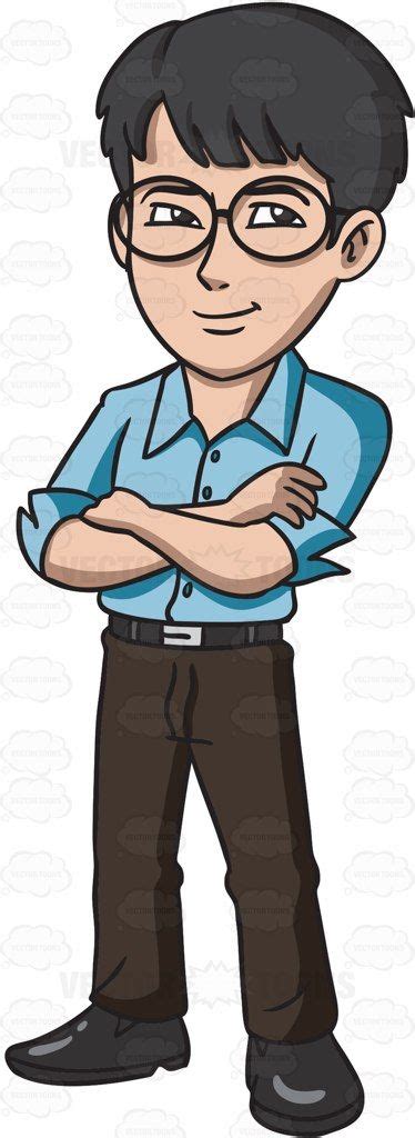 A Smart Chinese Man Vector Graphics