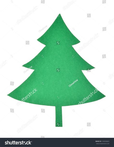 Green Paper Cut Out Christmas Tree Stock Photo 120393823 Shutterstock