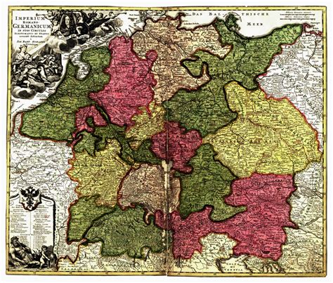 Germany 1700s Kroll Antique Maps