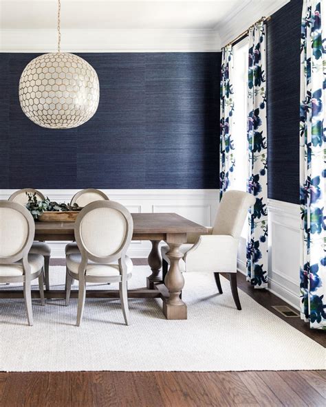 Blue Wallpaper Dining Room Green Wallpaper
