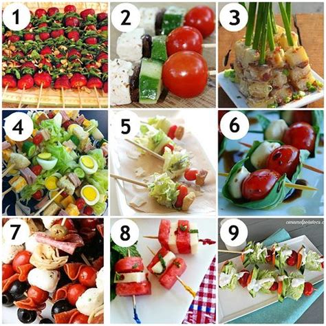 Ingredients for caprese on a stick. Spring Salad Series: Appetizers | Tea party food, Cold appetizers, Spring salad