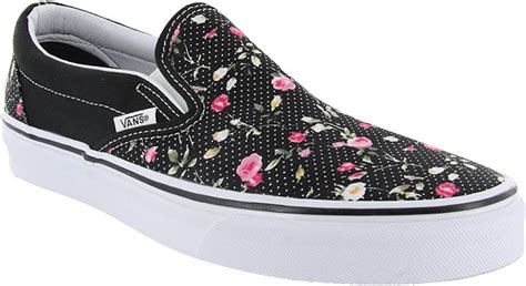 Amazon Com Vans Women S Classic Slip On Sneaker Floral Dots Black M