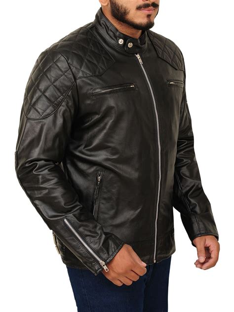 Men S Black Genuine Lambskin Leather Quilted Jacket Is A Brand That We Have Designed To Provide