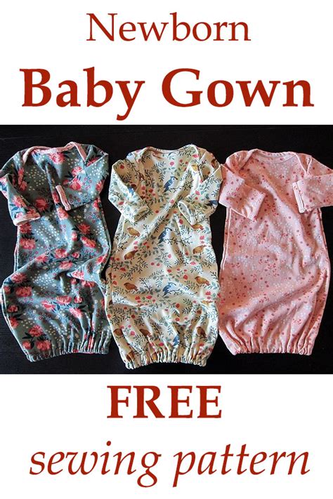 Newborn Baby Gown Free Sewing Pattern And Tutorial Sew Modern Kids