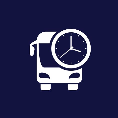 bus schedule icon with a clock 9225603 Vector Art at Vecteezy