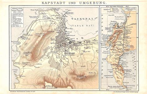 Sold Cape Town And Environs South Africa Map 1894