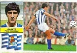 Agustin Gajate of Real Sociedad in 1980. | Cromos, Sociedad, Fútbol