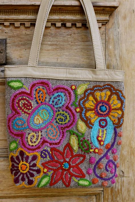 Springtime Handmade Wool Purse Uniquely Created By Artisans In Peru
