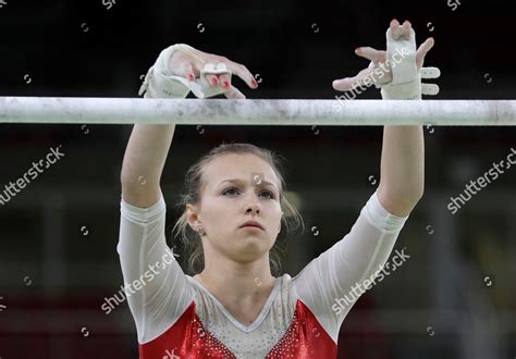 Russian Gymnast Daria Spiridonova Prepares Uneven Editorial Stock Photo