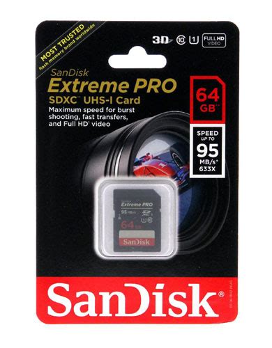 Sandisk Extreme Pro 64gb Sdxc Uhs 1 Card Sdsdxp 064g A46 Texas