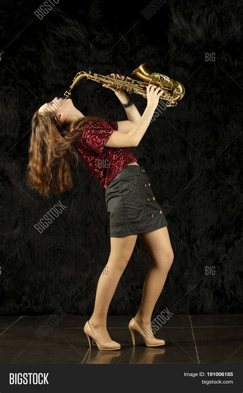 Girl Playing Saxophone Image And Photo Free Trial Bigstock
